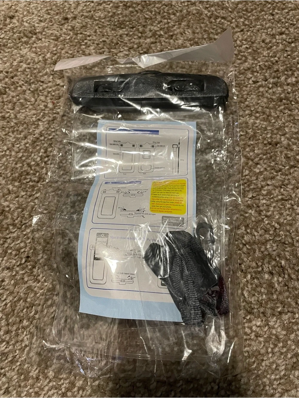Universal Waterproof Phone Pouch Case - Black